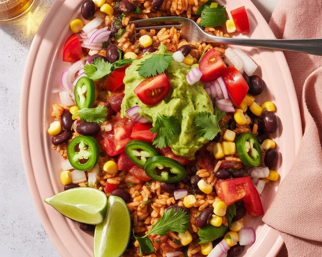Burrito bowl facile avec ingrédients frais et savoureux