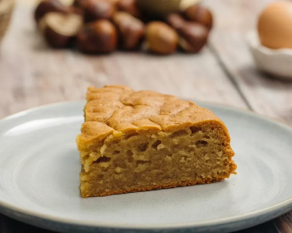 Gâteau moelleux à la farine de châtaigne, une délicieuse recette moelleuse et fondante.