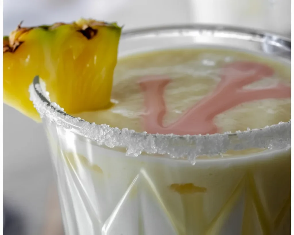 Milkshake léger à l'ananas et fromage blanc, recette saine et gourmande.