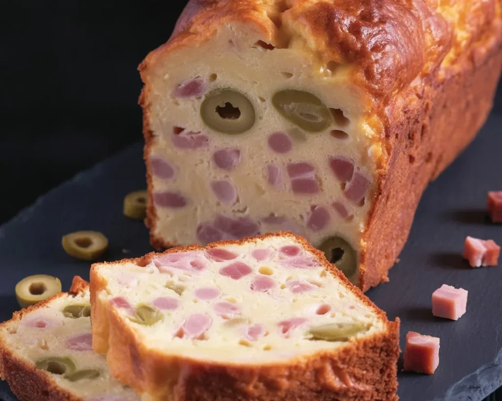 Recette de cake aux olives et jambon, idéal pour l'apéritif