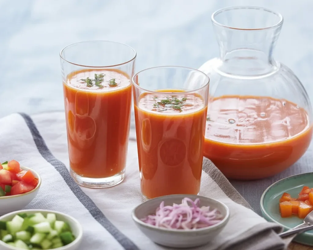 Recette facile de gazpacho andalou avec tomates et poivrons