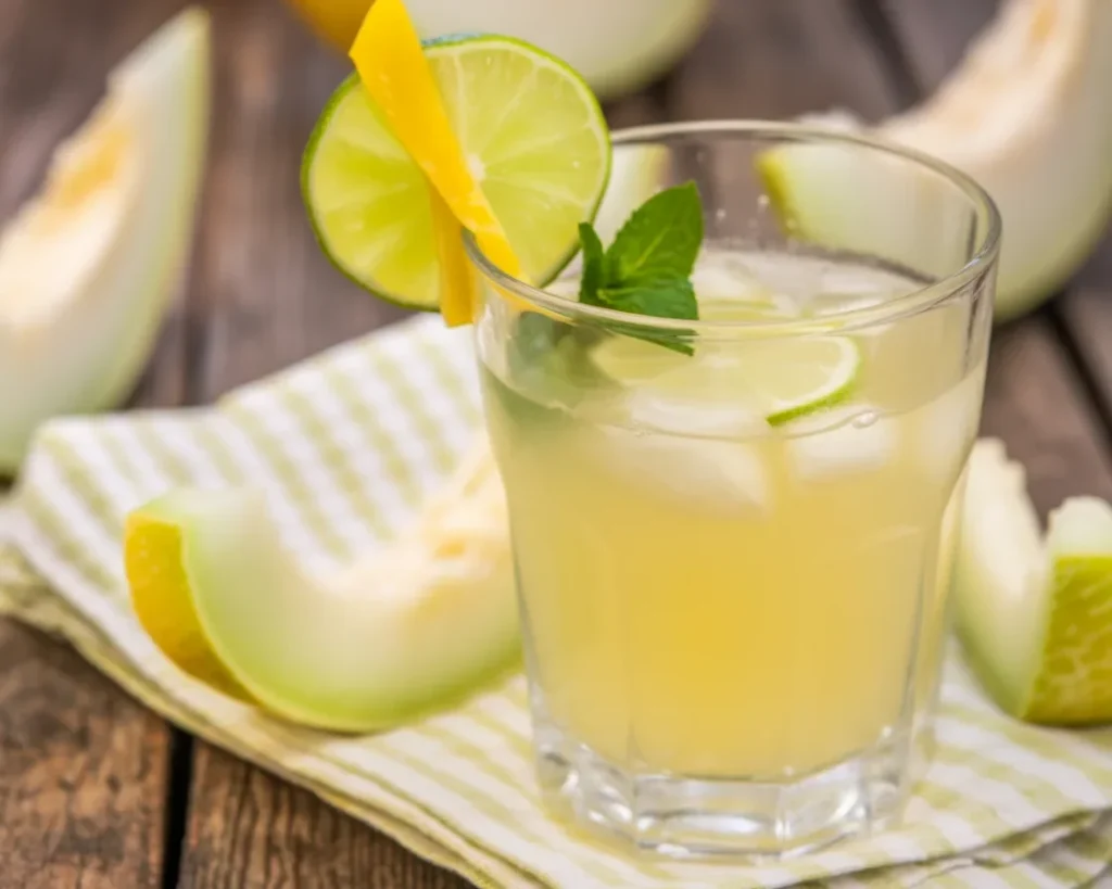Smoothie melon menthe citron refreshing drink recipe