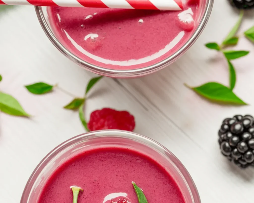 Smoothie nectarine mangue basilic frais et vitaminé pour un été rafraîchissant